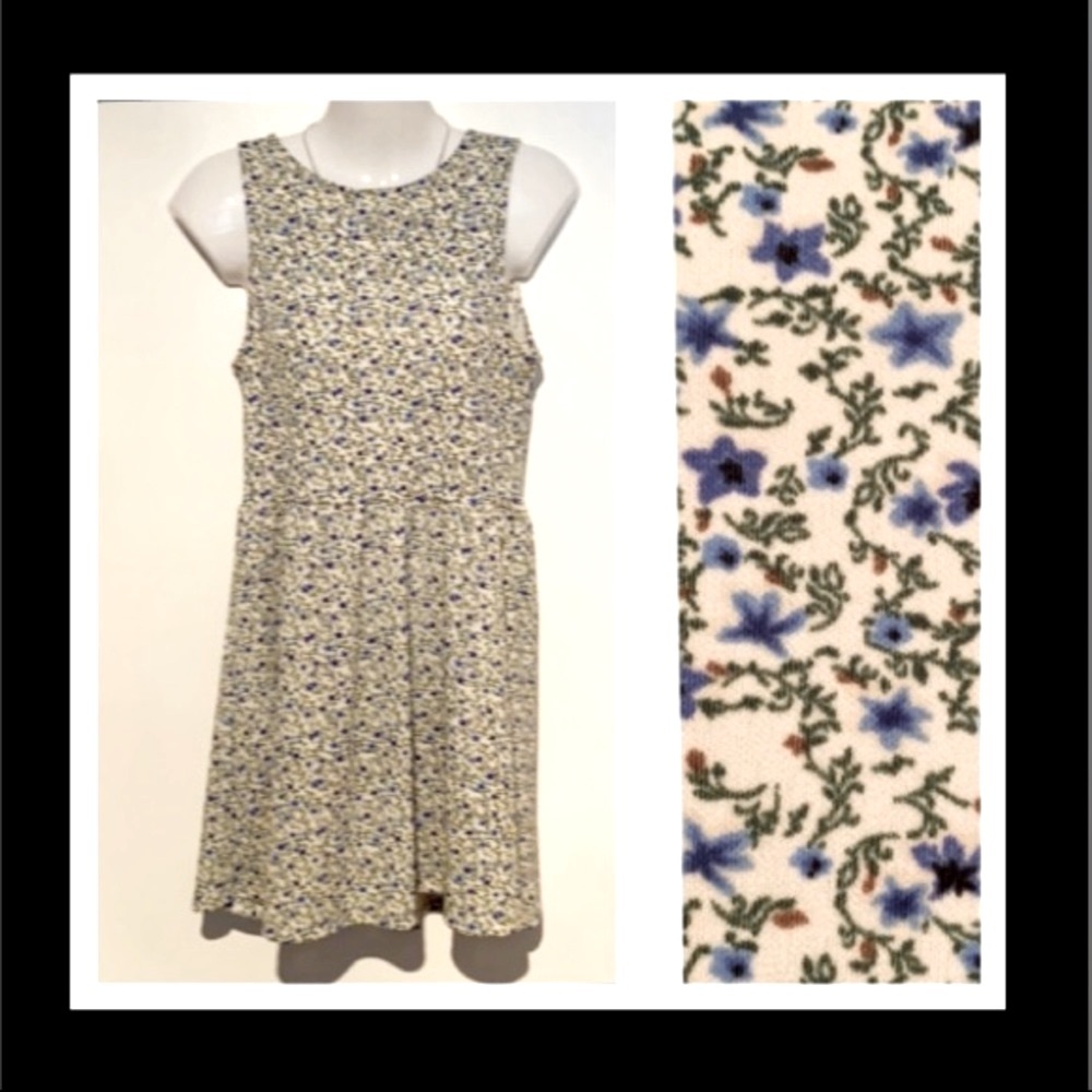 🔥2/$20🔥 Blue & Yellow Floral dress...like NEW!!! Size 4